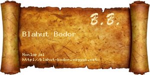 Blahut Bodor névjegykártya